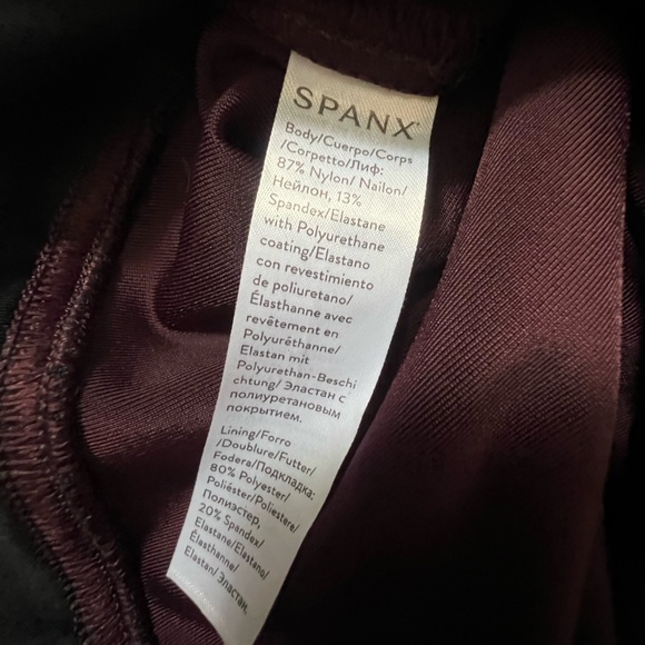 SPANX Plum High Waist Pleather Leggings M Like New! - Picture 7 of 7